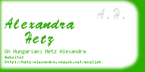 alexandra hetz business card